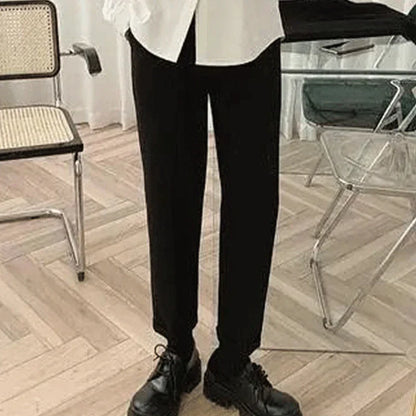 maoxiangshop Spring Summer New Solid Color Men's Clothing Silky Feeling Handsome Fashion Casual Trend Korean Version Youth Suit Pants