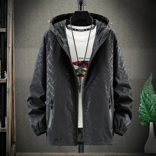 maoxiangshop Plus Size 10XL Jacket Men Fashion Jackets Coats Male Casual Hooded Windbreaker Big Size 9XL 10XL Jacket High Quality