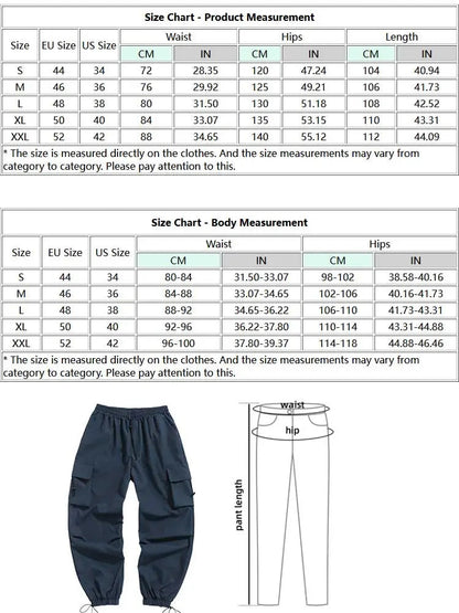 maoxiangshop Loose Fit Cargo Pants for Men Solid Streetwear Tooling Trousers Mid-waist Drawstring Beam Feet Long Pants