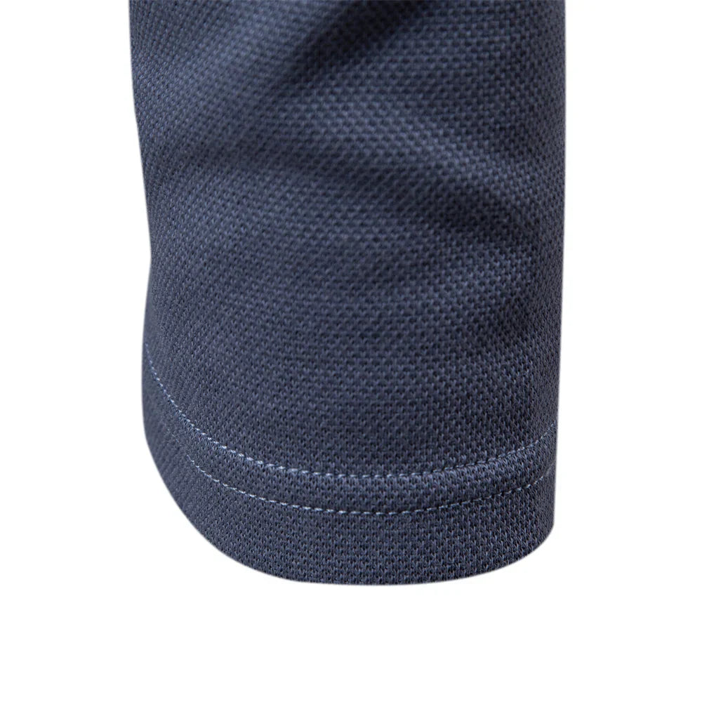 maoxiangshop Embroidery Polo Shirt for Men Fashion Neck Turn Down Collar Mens Casual Social Polo Shirts Luxury Golf Shirt