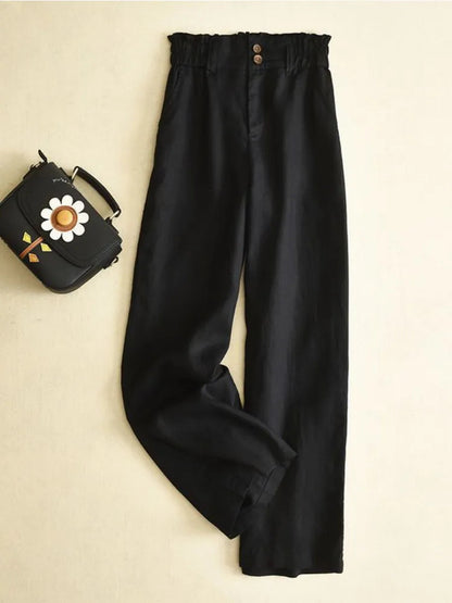 maoxiangshopBlack Pants Korean Fashion New Summer High Waist Casual Bottom Wide Leg Pants Women Oversize Clothes Trousers LOOSE Baggy Pants