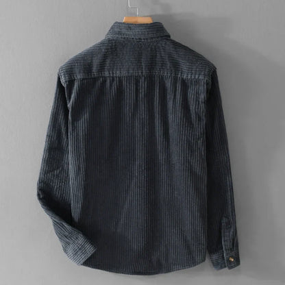 maoxiangshop Thickening Plus Size Long Sleeve Corduroy Cotton Shirt Men Brand Trendy French Style Designer Quality Top Clothes Chemise Homme