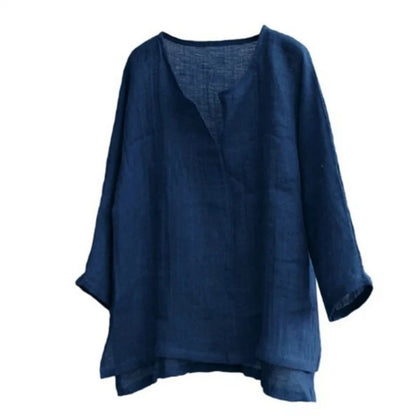 maoxiangshop New Men's Summer Spring Long Sleeve Loose Shirt Solid Color Casual Long Sleeve Cool Shirt Vn-eck Tops Size S-5XL
