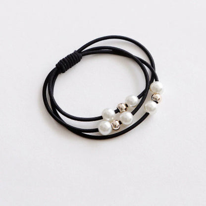 maoxiangshop New Mesh Flower Hair Ring Shine Hair Tie Korean Temperament Elastic Hair Band Hair Rope For Women Hair Accessories