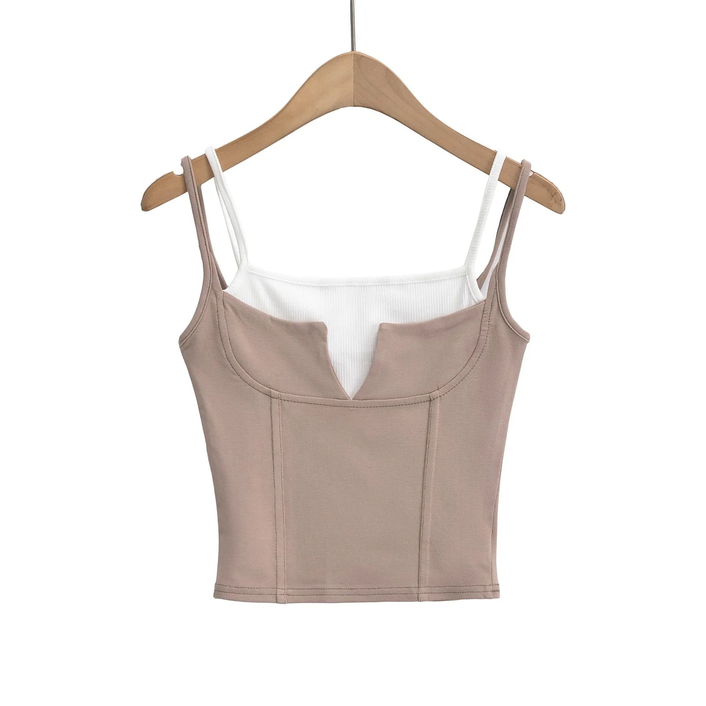 maoxiangshop -  y2k clothes crop top women tanks & camis cute top pink korean fashion tops for women fake 2 pieces black halter top Summer 2024