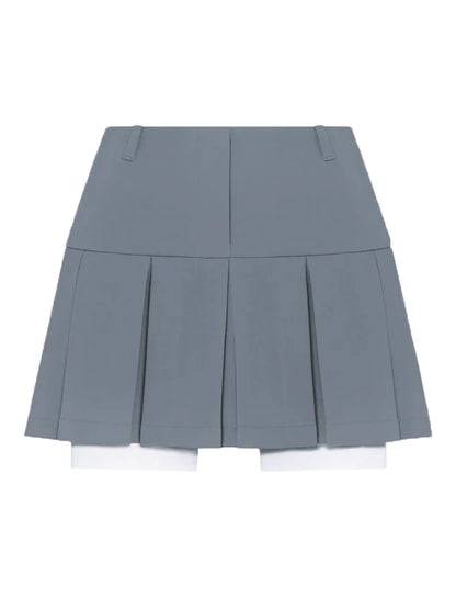maoxiangshop -  New Mini Skirt For Women Cute High Waist Fashion Y2K Skirts Set Casual Streetwear Womens Bottom Black Pleated Skirts