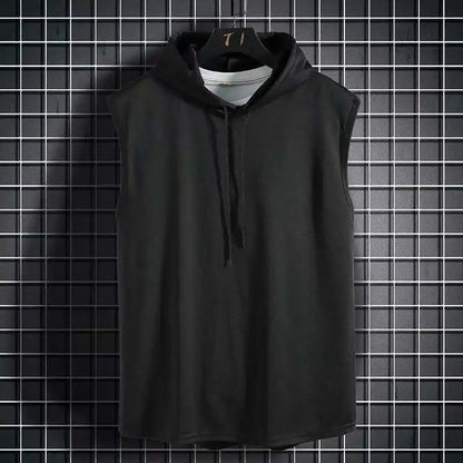 maoxiangshop 2024 Brand New Men's Tank Tops Vest Sleeveless Tees For Male Hooded Man Vests Tops Hip Hop Men Tank Top T shirt