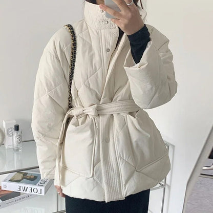 Women Winter Jacket Coats New Fall Fashion Black Padded Parkas Guangzhou Casual Warm Korean Style Overcoat Clothing Female