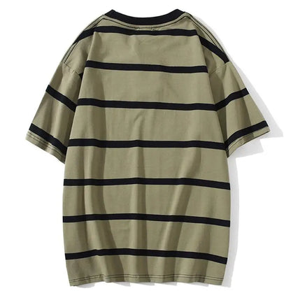 maoxiangshop Mew Men T Shirt Color Block Print 3 Color Optional Tee Shirts Simple High Street Basic All Match Cargo Tops Mens Streetwear
