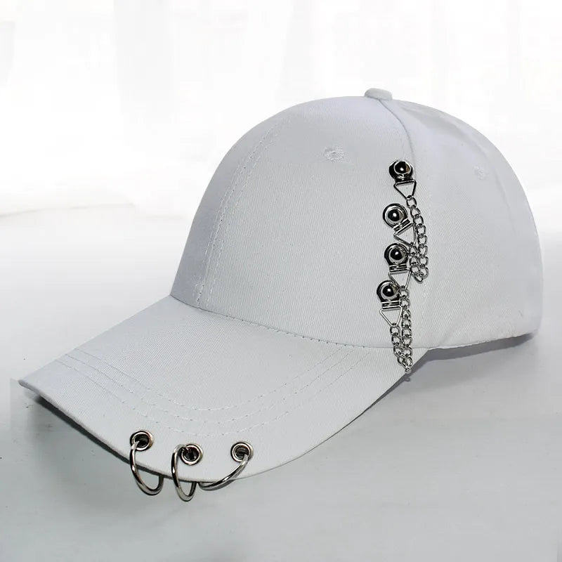 maoxiangshop Hip Hop Trucker Hats Visors Women Men Snapback Baseball Cap Adjustable Vintage Iron Chain Outdoor Hats Casquette