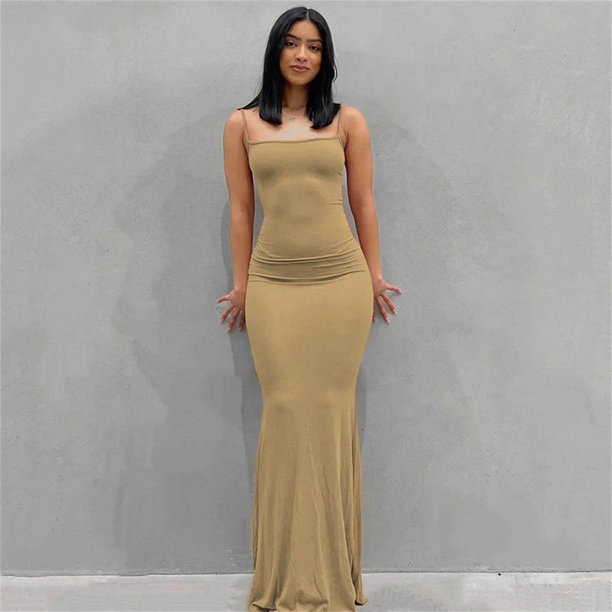 maoxiangshop-Women 2024 Y2K Summer Bodycon Elegant Sexy Dresses Satin Slip Sleeveless Backless Maxi Dress Ladies Birthday Party Club Sundress