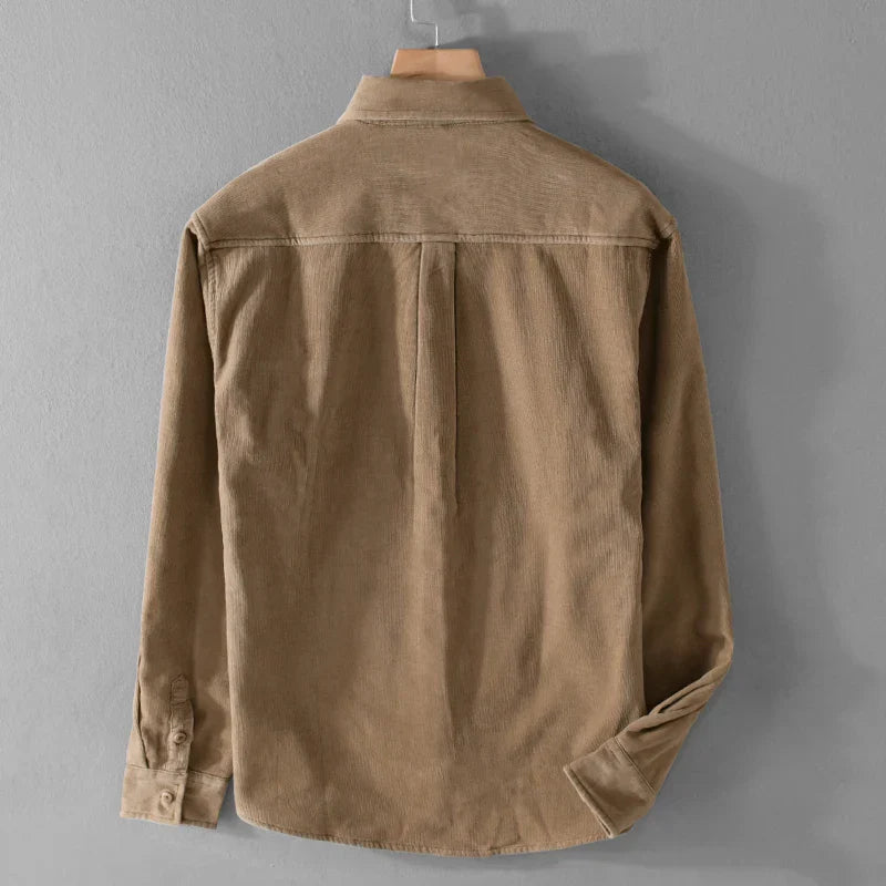 maoxiangshop Italy Quality Brand Shirts For Men Fashion Cotton Corduroy Warm Long-sleeve Thickened Plus Size Top Clothes Camisa