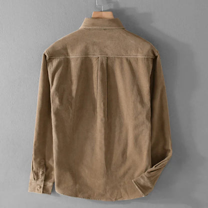 maoxiangshop Italy Quality Brand Shirts For Men Fashion Cotton Corduroy Warm Long-sleeve Thickened Plus Size Top Clothes Camisa