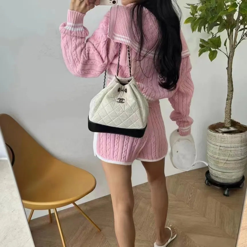 2023 autumn Women tops Pant Sets Sweater Casual Tracksuit 2 piece sets women outfit jerseys knitwears pullovers conjuntos cortos