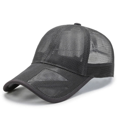 maoxiangshop Summer Full Mesh Baseball Cap Unisex Trucker Cap Trucker Caps Men Fishing Hat Quick Dry Golf Running Hat Adjustable Snapback Hat