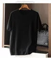 maoxiangshop Korean Superfine Merino Cashmere T-shirt Men Base Layer Merino Shirt Wicking Breathable Short T-shirt Luxury Clothing Big Size