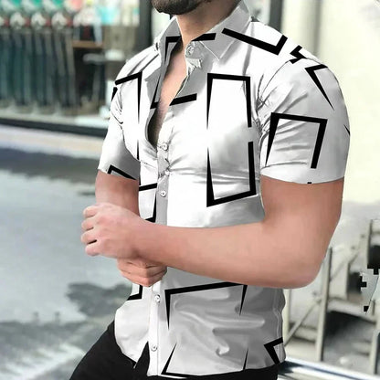 maoxiangshop 3D printed men's shirt New high quality Hawaiian Baroque short sleeve tops