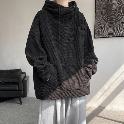 maoxiangshop Harajuku Corduroy Hoodies Men High Quality Streetwear Loose Y2k Hip Hop Hooded Sweatshirts Couple Clothing Female Pullovers