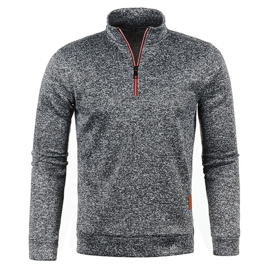 maoxiangshop Men Pullover Men's Thicker Sweatshirts Half Zipper Pullover for Male Hoody Man Sweatshir Autumn Solid Color Turtleneck Sweaters