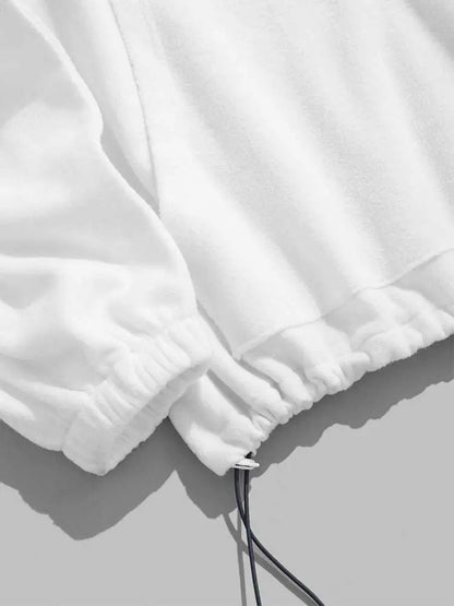 maoxiangshop Hoodie for Men Fluffy Polar Fleece Sweatshirts New York Embroidery Turtleneck Hoodies Pullover Color Block Zipper Sweats