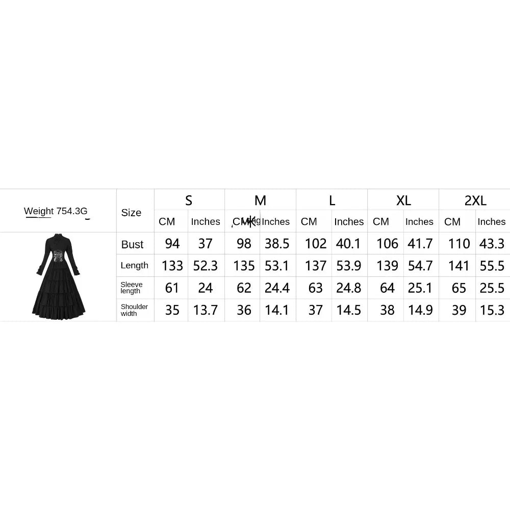 maoxiangshop  -  2024 New Fashion Cosplay Medieval Women's Clothing Renaissance Women's Clothing Irish Long Dress