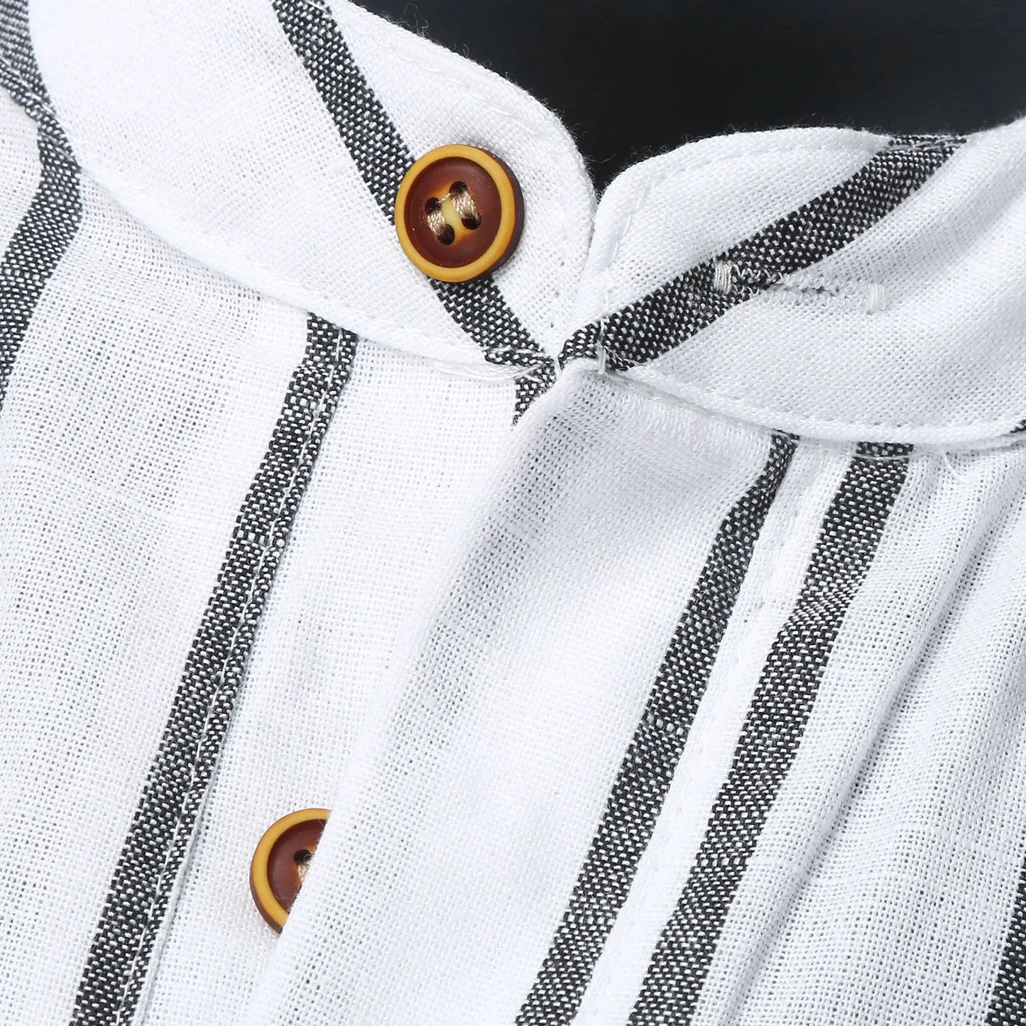 maoxiangshop Summer Blouse Male Casual Stripe Printing Shirt Short Sleeve Stand Collar Blouse Tops For Mens Outdoor Beach Shirts рубашка