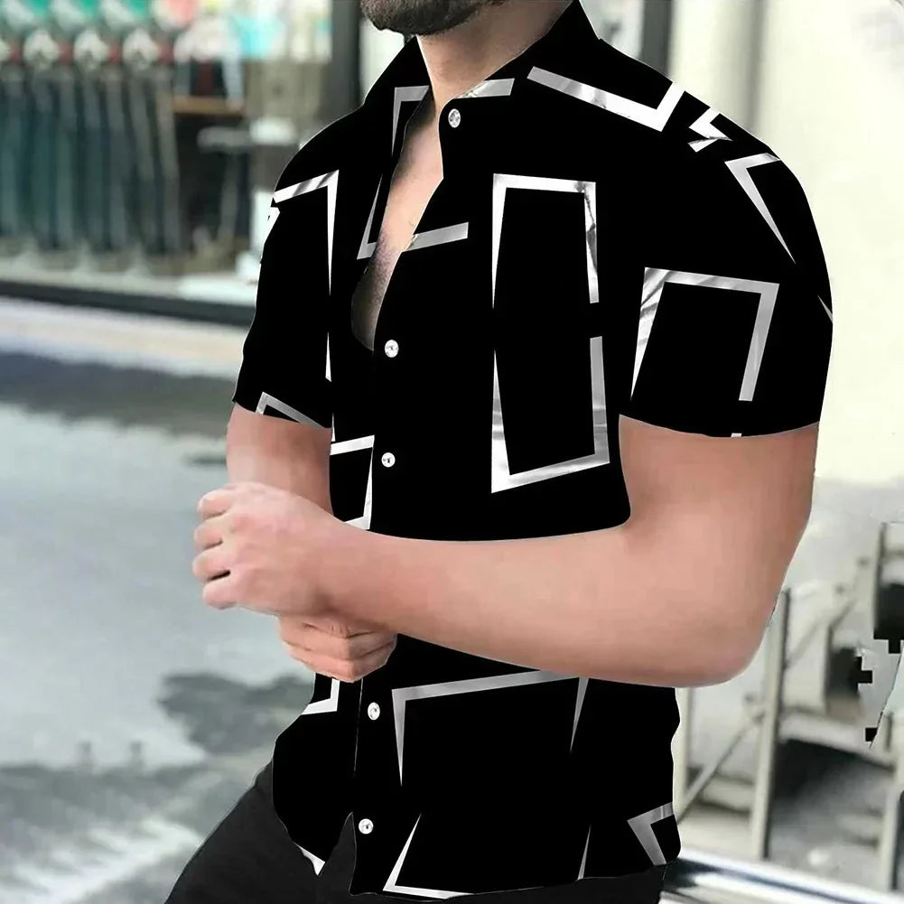 maoxiangshop 3D printed men's shirt New high quality Hawaiian Baroque short sleeve tops