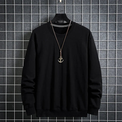 maoxiangshop Solid Color Sweatshirts Men 10XL Plus Size Sweatshirt Spring Autumn Tracksuit Men Solid Pullover Big Size 10XL