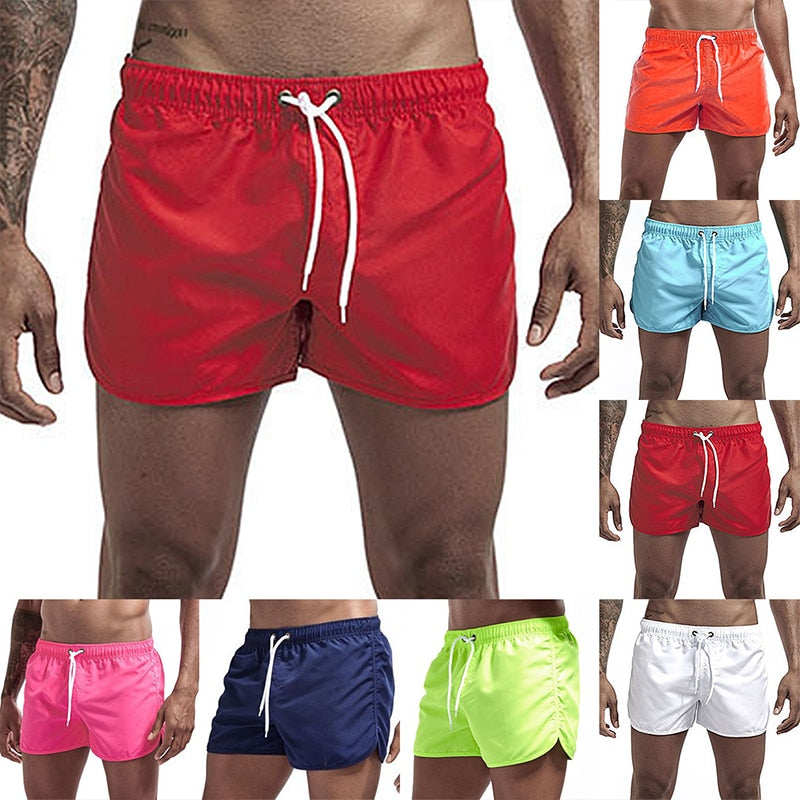 maoxiangshop Beach Shorts Quick Dry Mens Swimwear Board Briefs New Hot Summer Swim Trunks Sport Gym Running Shorts Male Beachwear
