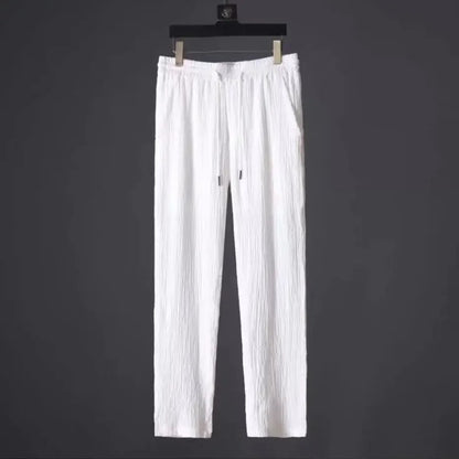 maoxiangshop Leisure Set for Men New Summer Thin Sports Set for Men Fashion Short Sleeve Long Pants Trend Light Luxury
