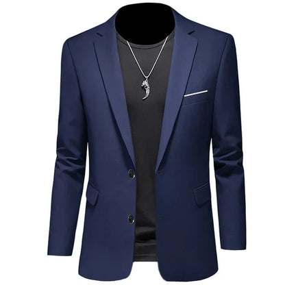 maoxiangshop 2024 Fashion New Men's Casual Business Slim Fit Formal Dress Blazers Jacket Suit Coat