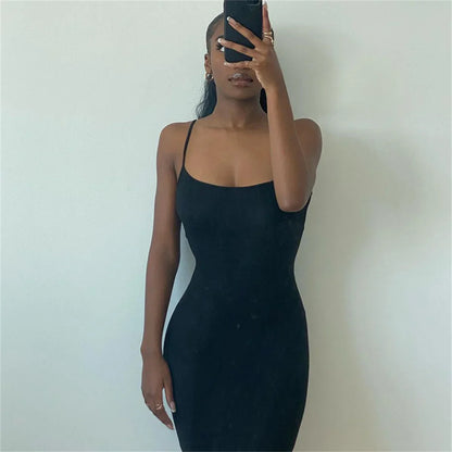 maoxiangshop-Women 2024 Y2K Summer Bodycon Elegant Sexy Dresses Satin Slip Sleeveless Backless Maxi Dress Ladies Birthday Party Club Sundress