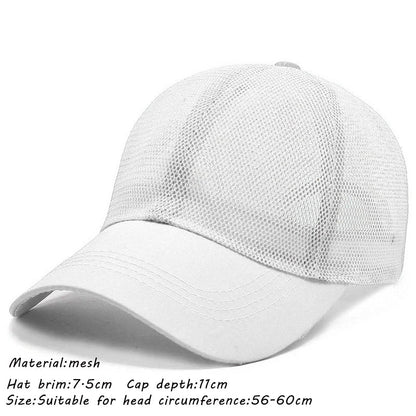 maoxiangshop Summer Full Mesh Baseball Cap Unisex Trucker Cap Trucker Caps Men Fishing Hat Quick Dry Golf Running Hat Adjustable Snapback Hat