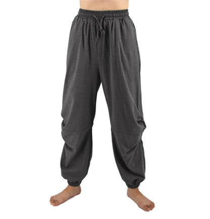 maoxiangshop Adult Men Pirate Pants Vintage Medieval Renaissance Lounge Costume Loose Pants Viking Black Brown Trouser