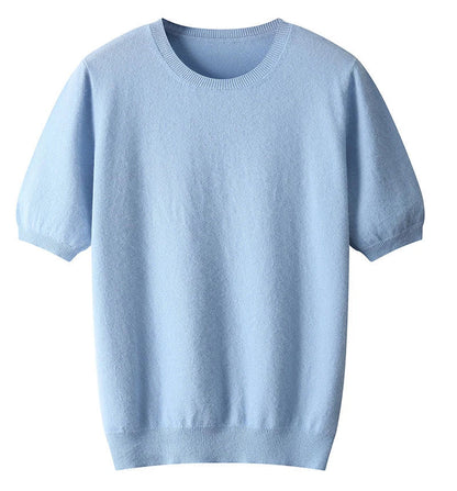 maoxiangshop Korean Superfine Merino Cashmere T-shirt Men Base Layer Merino Shirt Wicking Breathable Short T-shirt Luxury Clothing Big Size