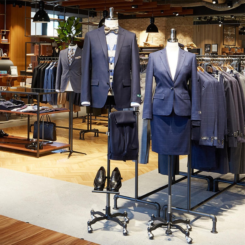 maoxiangshop Navy Blue 2 Piece Slim Fit Business Men Suit Stripe Groom Wedding Tuxedo Custom Skinny Prom Wedding Business Suit