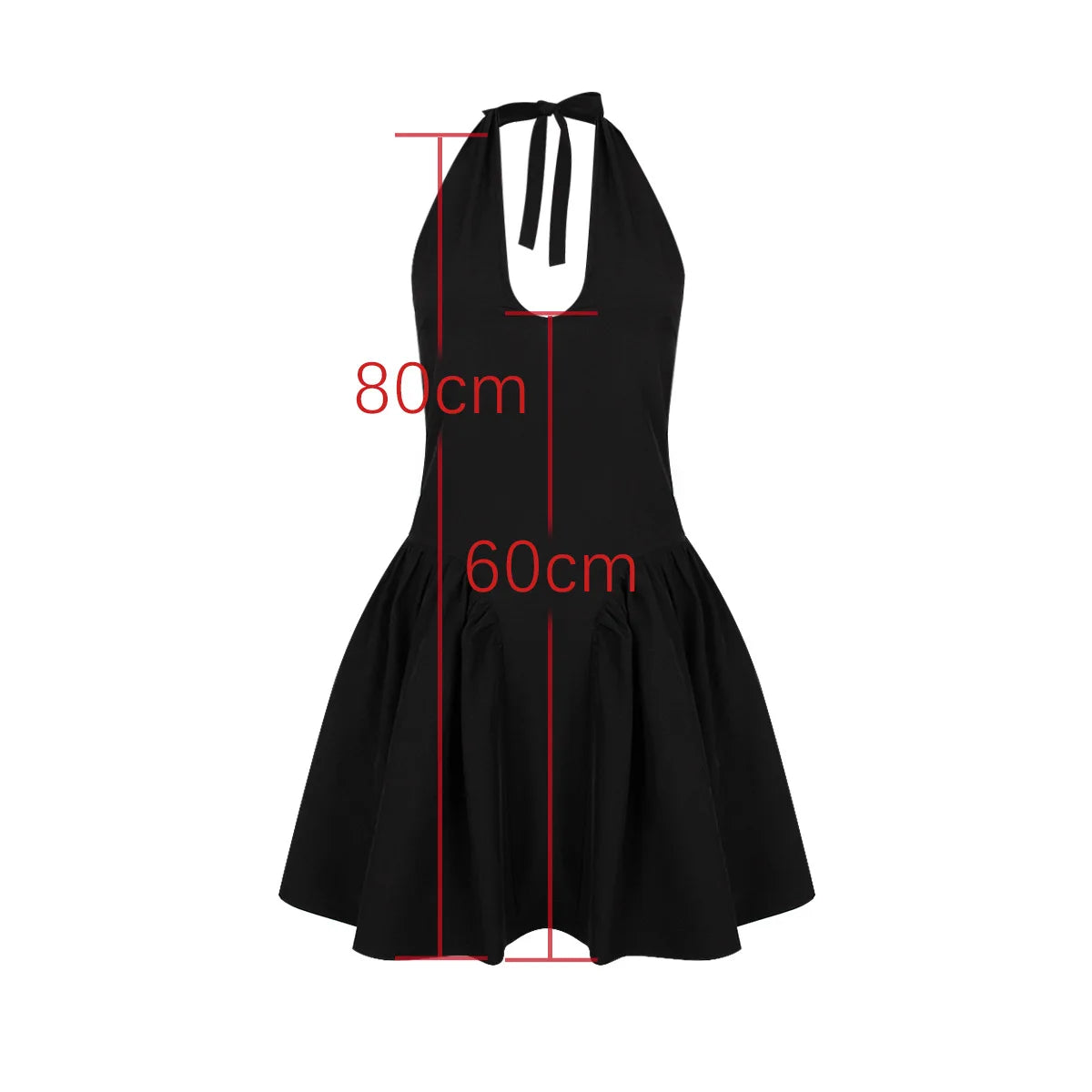 Summer Halter Party Dresses Black Short Graduation Holiday Dresses Casual Flare Dress Sexy Female Clothing