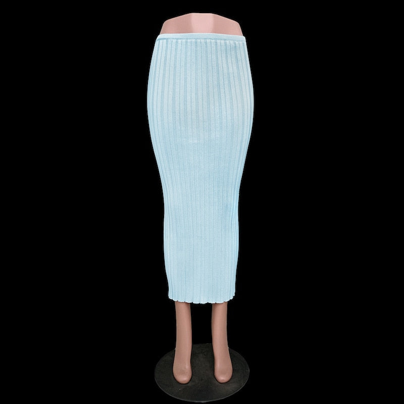 maoxiangshop Summer Knit Long Skirt Women Sexy Holiday Party Beach Cove-Up Midi Skirts Dropped Waist See Through Wrap White Maxi Skirt