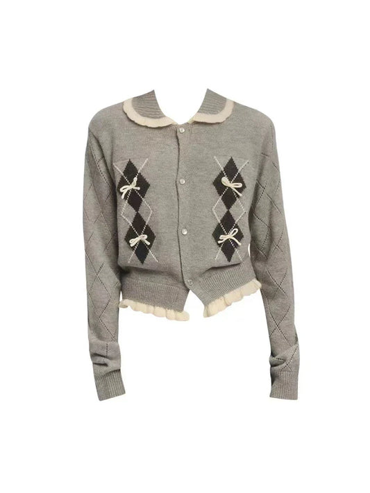 Autumn Winter Women Korean Fashion Sweater Mori Girl Vintage Fashion Cardigan Tops 2000s Aesthetic Knitwears Ballet Core Tide