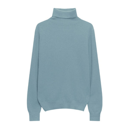 maoxiangshop Winter High Quality Wwomen's Wool Sweater Solid Color High-neck Pullover Long-sleeved Knit Top