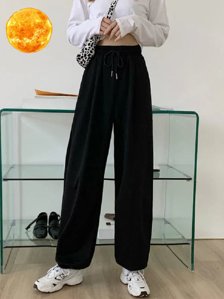 Gray Sweatpants for Women Autumn New Baggy Fashion Oversize Sports Pants Balck Trousers Female Joggers Streetwear