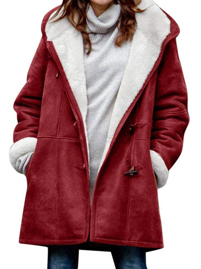 Winter Clothes Women Jackets for Women 2023 Solid Long-sleeved Tops Hooded Cashmere Warm Oversized Coat Women Clothing Outerwear