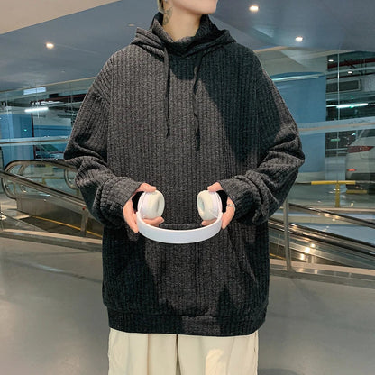 maoxiangshop Sweater Men Spring Autumn Men's Hooded Sweater Casual Pullover Warm Knitted Sweatercoat Pull Homme Plus Size 3XL Streetwear