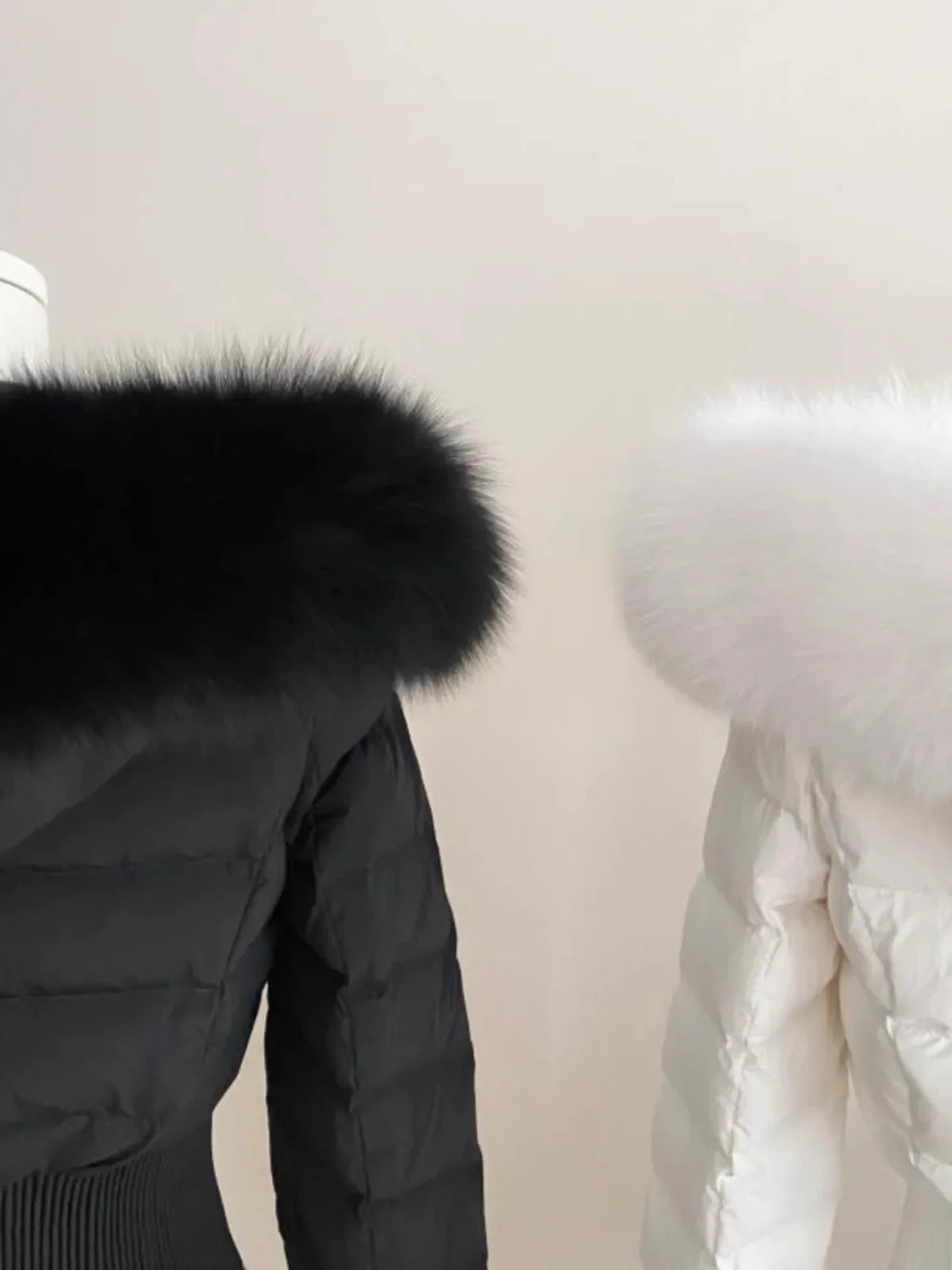 maoxiangshop  -  Winter Clothes Women Short Parkas Solid Fur Hooded Puffer Jacket Fashion Parkas Thicken Warm Female Cotton Padded Coat Outwear