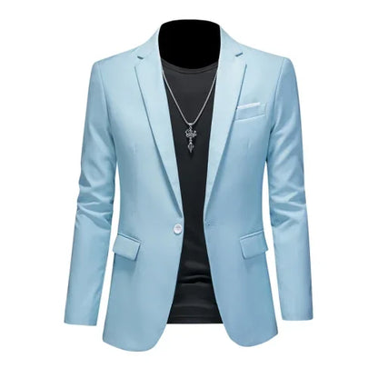 maoxiangshop High Quality Business Slim Fit Single Buttons Suits Jacket Men Slim Fit Casual Fashion Wedding Groom Tuxedo Blazer Coats 6XL-M