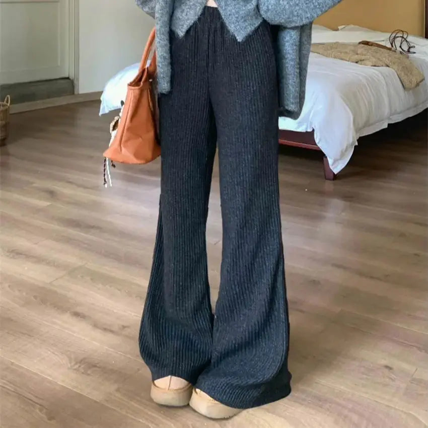 maoxiangshop  -  Winter Thicken Women Pants Loose Daily All Match High Waist New Gentle 2025 Streetwear Office Lady Casual Soft