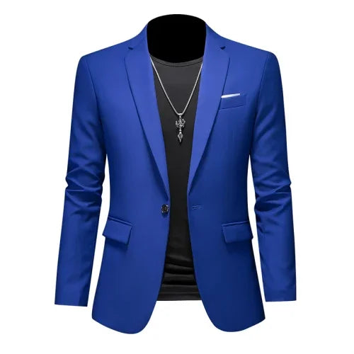 maoxiangshop High Quality Business Slim Fit Single Buttons Suits Jacket Men Slim Fit Casual Fashion Wedding Groom Tuxedo Blazer Coats 6XL-M