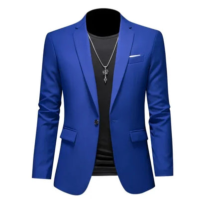 maoxiangshop High Quality Business Slim Fit Single Buttons Suits Jacket Men Slim Fit Casual Fashion Wedding Groom Tuxedo Blazer Coats 6XL-M