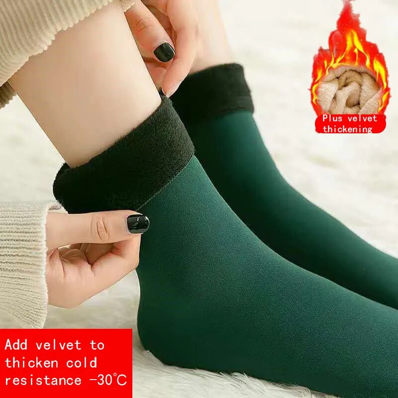 maoxiangshop Thicken Warm Long Socks cashWinter Women Long Stocking Warm Thigh High Socks Ladies Over The Knee Socks Winter Thermal Socks