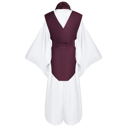 maoxiangshop  -  Cosplay Costume Purple Vest Neck Gaiter Belt White Elastic Pants Top Gift Anime Cosplay